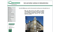 Desktop Screenshot of bauverein-gelsenkirchen.de