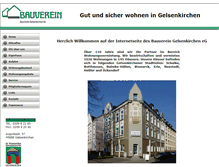 Tablet Screenshot of bauverein-gelsenkirchen.de